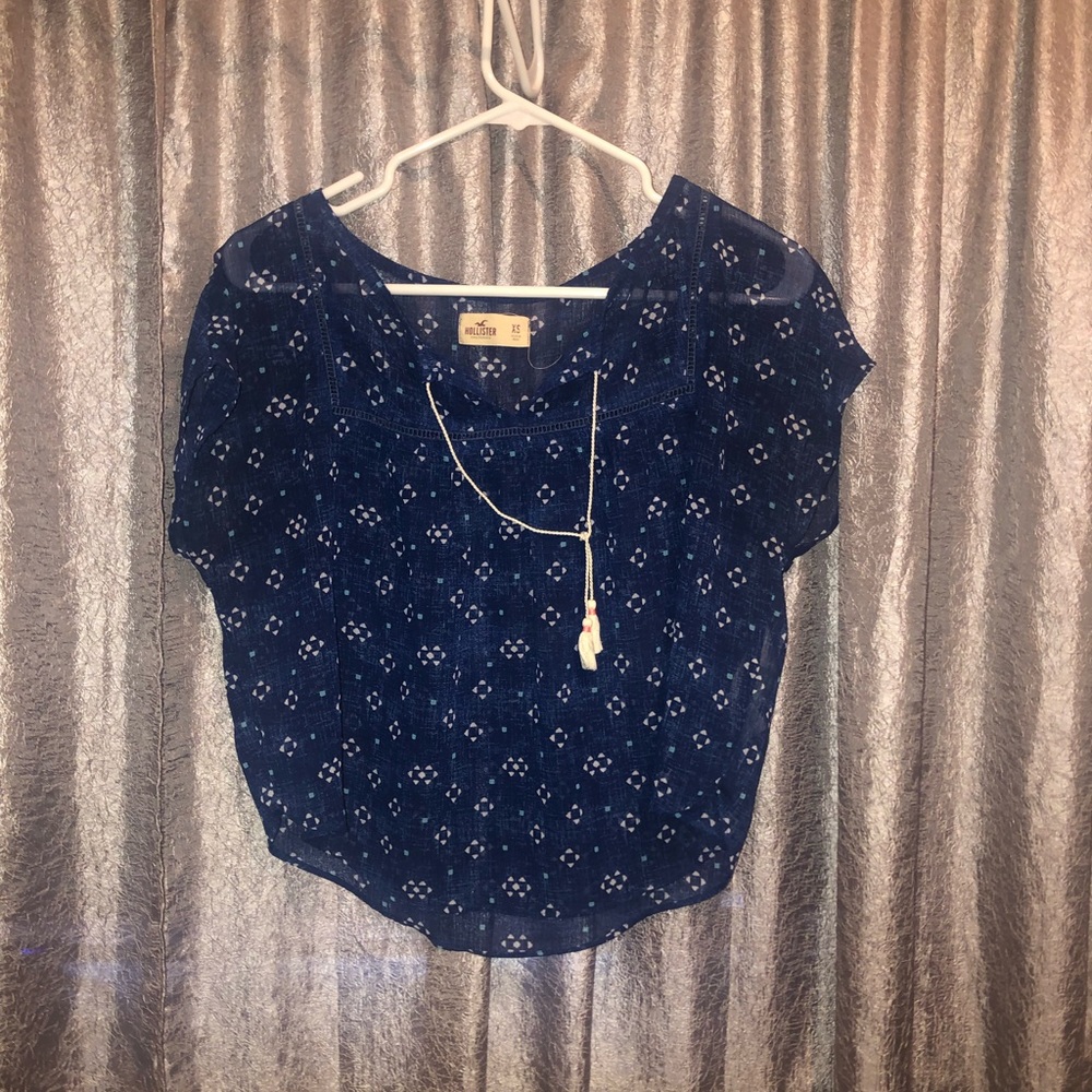 Mesh blue Hollister shirt